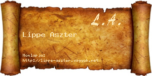 Lippe Aszter névjegykártya